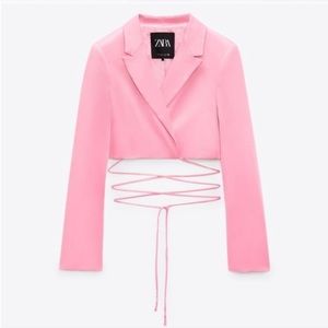 Barbiecore New Zara blogger fav xs hot pink blazer